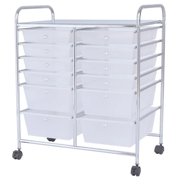 Costway 12-Drawer Rolling Storage Cart Organizer
