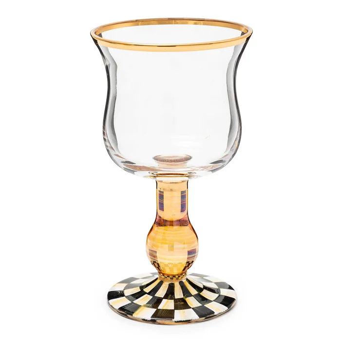 courtly check wine glass