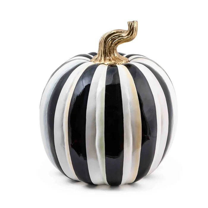 Courtly Stripe Glossy Pumpkin – Large
