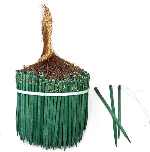 Cowee Wired Wood Picks 4'' Package of 50 =.20 oz Professional Floral Stem Supports Dk Green (50, 4 INCH)