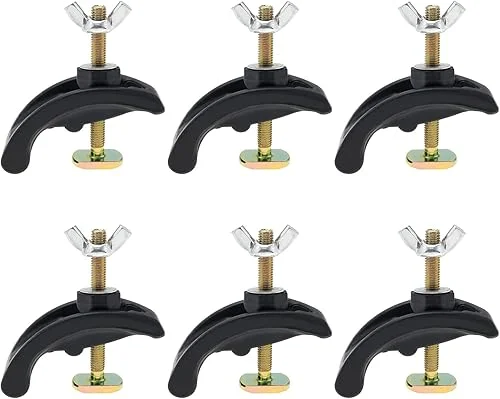 Create idea 6PCS CNC Arcuate Press Plate Clamps Engraving Machine T Track Hold Down Clamps Fixture Fastening Platen Router Woodworking Accessories for Milling Machine