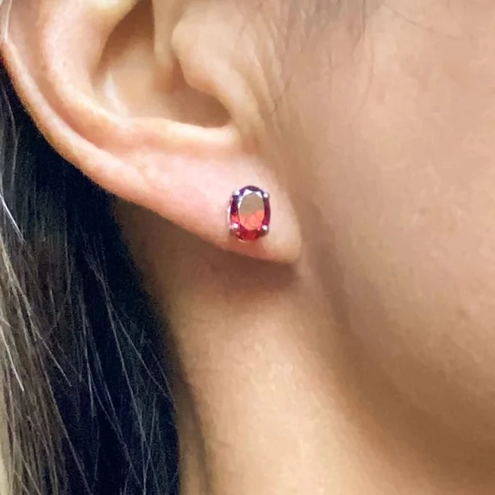 Crystal Garnet Earrings