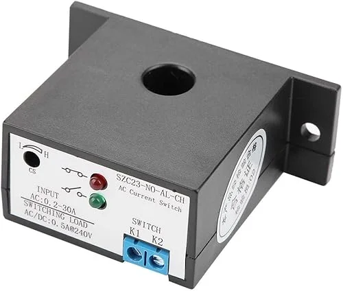 Current Sensing Switch, Normally Open Current Sensing Switch Adjustable AC 0.2-30A SZC23-NO-AL-CH