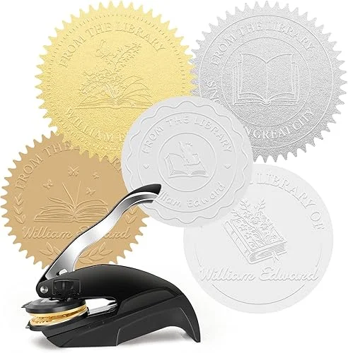 Custom Book Embosser Personalized, Custom Embosser Stamp, Embosser Stamp Custom, Book Embosser Personalized, from The Library of Stamp, Personal Book Embosser Stamp