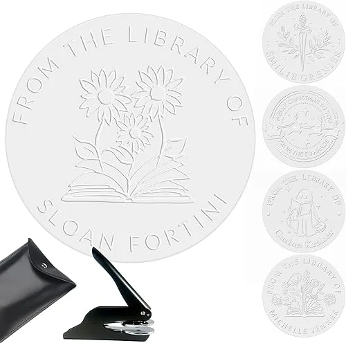 Custom Library Embosser, Book Embosser Personalized, Custom Christmas Book Embosser, from The Library of Stamp, Customize Your Name & Design