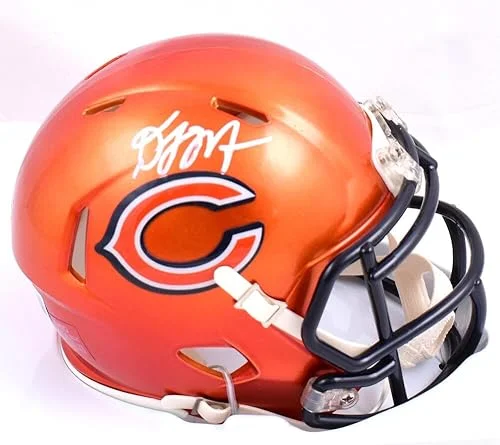 D.J. Moore Autographed Bears Flash Speed Mini Helmet-Beckett W Hologram White