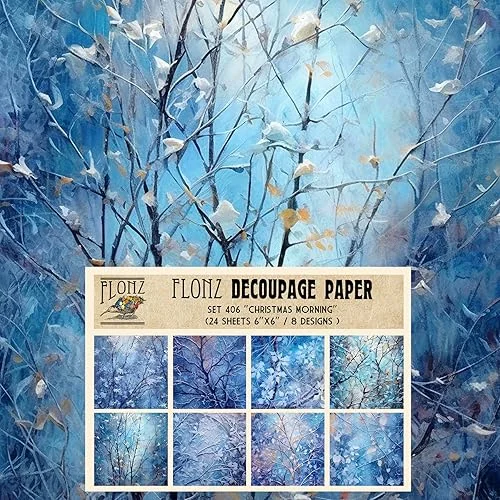 Decoupage Paper Pack (24 Sheets 6’x6′) Magic Forest Stained Glass # Vintage Styled Pattern Paper for Decoupage, Craft and Scrapbooking