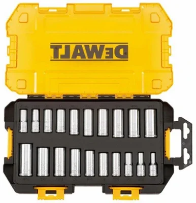 Deep Socket Set, Sae & Metric, 3/8 In. Drive