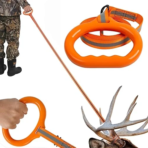 Deer Drag with Wider High-Strength Handle, 6.3ft Rope for Deer Hunting, 1100lbs Load Capacity, Hunting Accessories for Big and Small Game