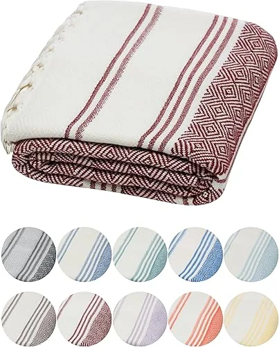 DEMMEX Oversized Turkish Bath and Beach Towel – 100% Organic Cotton, Lightweight Quick-Dry Peshtemal, Prewashed, Diamond Weave, Oeko-TEX Certified, 71×36 – Luxury Beach, Spa, Bathroom Use, Black