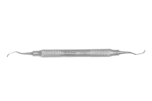 Dental Universal Posterior Columbia Curette 4L4R Rounded Toe Two Cutting Edges Handle 9 Code C-0983