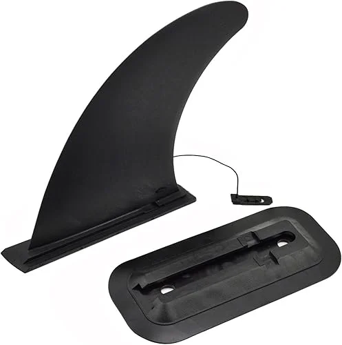 Detachable Center Fin Black, Kayak Rudder Kit Skeg Tracking Fin Watershed Board for Inflatable Canoe, Stand Up Paddle SUP Boards, Surfboard