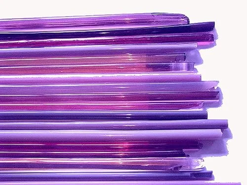 Devardi Glass Handmade Rods, COE 104 Mixed Purples – 1 Lb Lampwork, Beadmaking