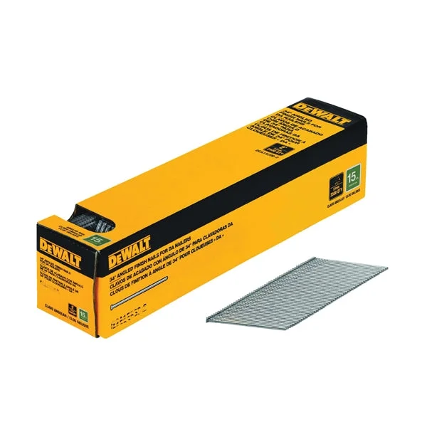 DeWALT DCA15250-2 Finish Nail, 2-1/2 in L, 15 Gauge, Steel, Round Head, Smooth Shank