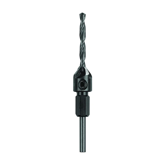 DeWALT DW2712 Drill Bit, 3/16 in Dia, 3-3/4 in OAL, Countersink, Spiral Flute, 4-Flute, 1/8 in Dia Shank