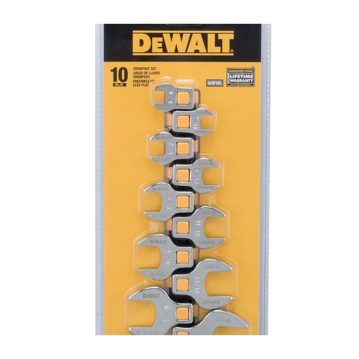 DeWALT DWMT75425OSP Crowsfoot Set, Polished Chrome Vanadium