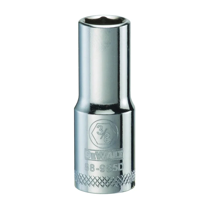 DeWALT DWMT88985OSP Drive Socket, 3/8 in Socket, 3/8 in Drive, 6-Point, Vanadium Steel, Polished Chrome