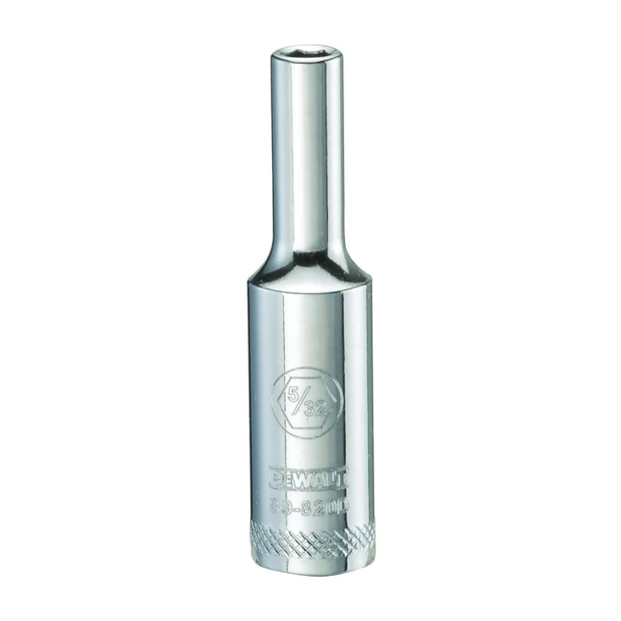 DeWALT DWMT89820OSP Drive Socket, 5/32 in Socket, 1/4 in Drive, 6-Point, Vanadium Steel, Polished Chrome