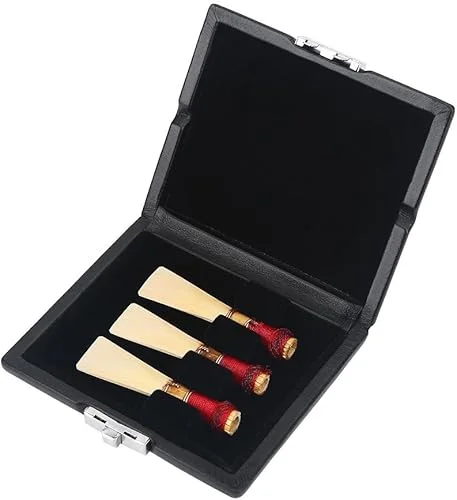 Dilwe Bassoon Case, PU Leather Wood Bassoon Container Box Carrying Case with Slots for 3pcs Reeds