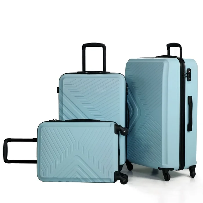 【Direct Mail to the United States】Three-piece suitcase set (20/24/28) green 1 set