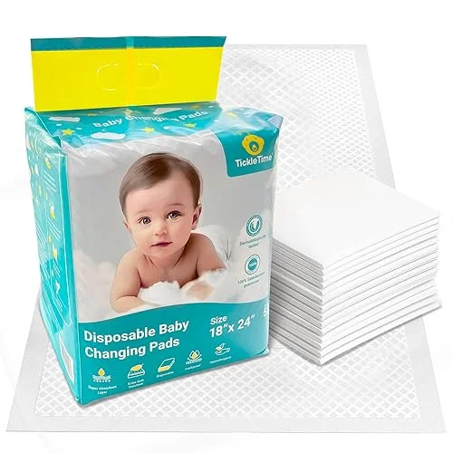 Disposable Hypoallergenic Baby Changing Pad Liners, Large Size, Ultra Absorbent & Waterproof