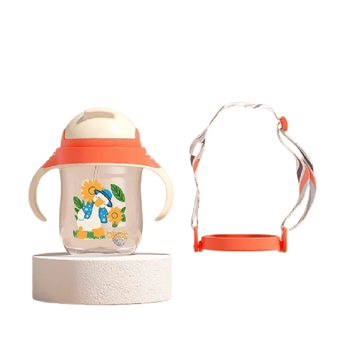 Dual-purpose children's water cups and straw cups for big babies portable 260ml capacity per piece