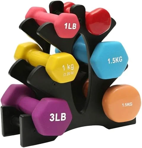 Dumbbell Rack Stand only 3 Tier Dumbbell Bracket Free Weight Stand for Home Gym Organization Max Load 35 lbs (Without Dumbbells) (A)