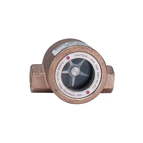 Dwyer Midwest Series SFI-100 Sight Flow Indicator, Single Window, Bronze Body, ABS Impeller, 3/4′ Female NPT Connections, 4′ Length x 2.250′ Depth x 2.563′ Height
