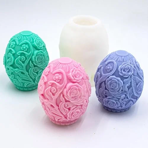 Easter Egg Mold Silicone Candle Resin Wax Mold for Candles Making Molds Silicone Shapes Soy Wax Moldes para Velas De Silicona para Velas