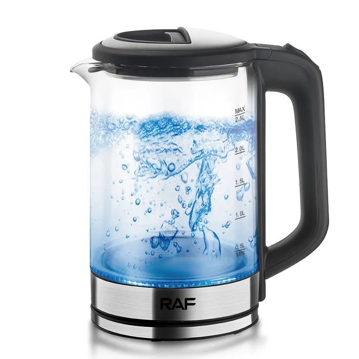 Electric kettle with 2.5L glass and stainless steel 110V