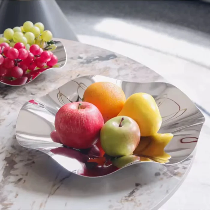 Elegant Wave Fruit Serving Décor Bowl