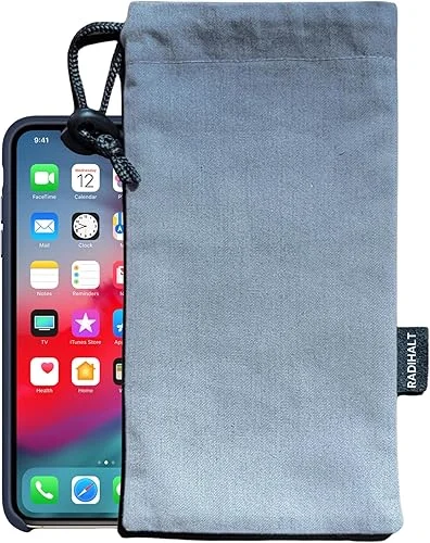 EMF Protection for Cell Phone — Faraday Key Fob Protector and Faraday Bag for Phone — Comprehensive Radiation Protection Against EMF, RFID, WiFi, GPS, Phone Signal Blocking Grey