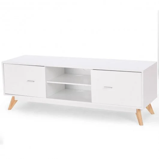 Entertainment Center Console TV Shelf Stand with 2 Doors