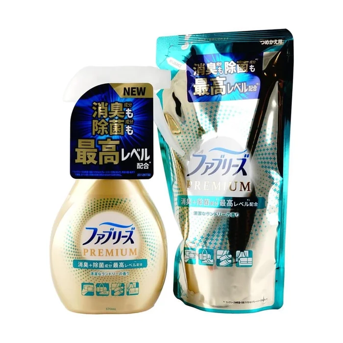 Fabreeze W Disinfectant + Deodorant Premium Clean Laundry Scent, Body + Refill, Pair Pack