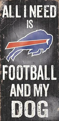 Fan Creations N0640 Buffalo Bills Football and My Dog Sign Navy, 6′ x 12′