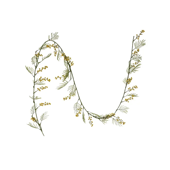 Faux Botanical Garland with Yellow Flowers