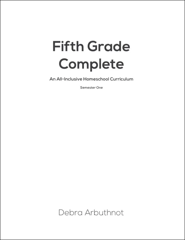 Fifth Grade Complete: Semester 1 Student Refill