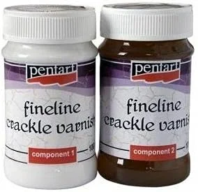 Fine line Transparent Varnish 100 ml (Set of 2 Pieces), Cracking, Hobby Paints, decoupage (549269)