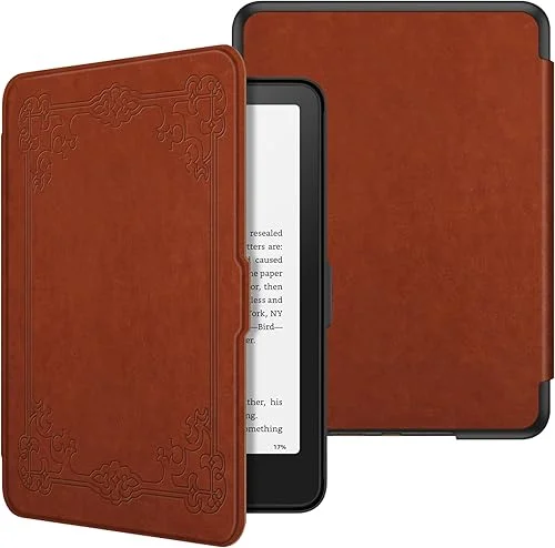 Fintie Case for 7′ All-New Kindle Paperwhite (12th Generation, 2024) and Kindle Colorsoft Signature Edition – Slim Lightweight Shell PU Leather Protective Cover with Auto Sleep/Wake, Black