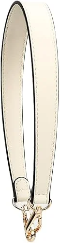 Flat Grain Leather Replacement Straps for Handbags Purse Straps Replacement Crossbody Gold Clasps Women Purse Making 19.29′(49CM) Long Ivory