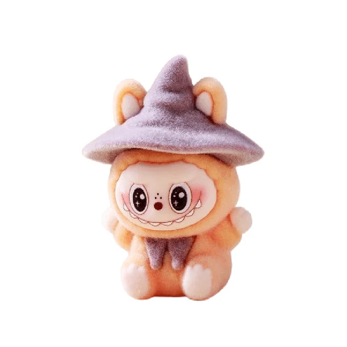 Flocking Magician Bubu Mengli Blind Bag Handmade diy Accessory Hanging Ornament Trendy Toy (13g per piece) Coffee color