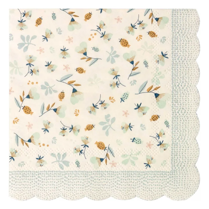 Flower Field Blue Napkin