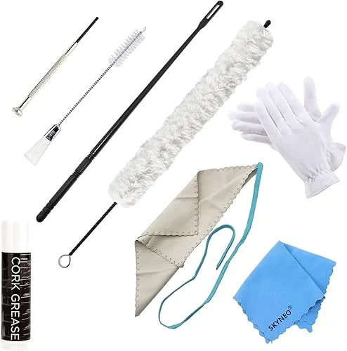 Flute Care Kit – Complete Set Including Brush, Swab, Rod, Screwdriver, Grease, Gloves & Cloth