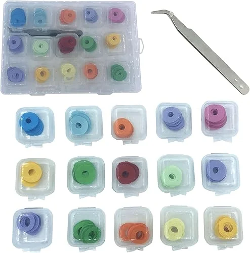 Flute Pad Paper Shims Piccolo Flute Repair Pad Kit Include 100Pcs 19mm x 7mm, 100Pcs 17.5mm x 6mm, 100Pcs 17mm x 9mm Flute Paper Washers 1Pcs Tweezers Tool, Flute Piccolo Maintenance Tool