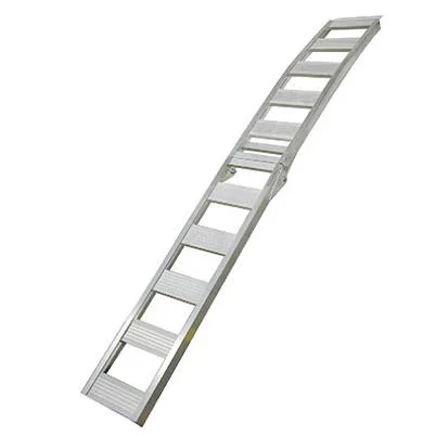 Folding Car Ramp, Arched Aluminum, 750 Lb. Rated, 12 X 90 In.