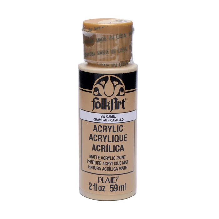 Folkart Color Acrylic Paint Camel – 2oz
