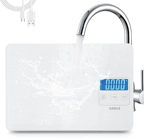 Food Scale with USB Rechargeable, Digital Kitchen Scale with 6 Units, High Precision to 0.04 oz /11lbs Capacity, Weight Range from 3g-5000g