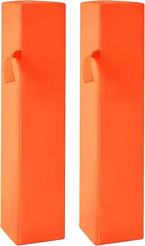 Football End Zone Pylons,18′ x 4′ x 4′ Sand Weighted Anchorless Football Pylons Field Markers, Football Pylons Football Accessories for Sports Game Training