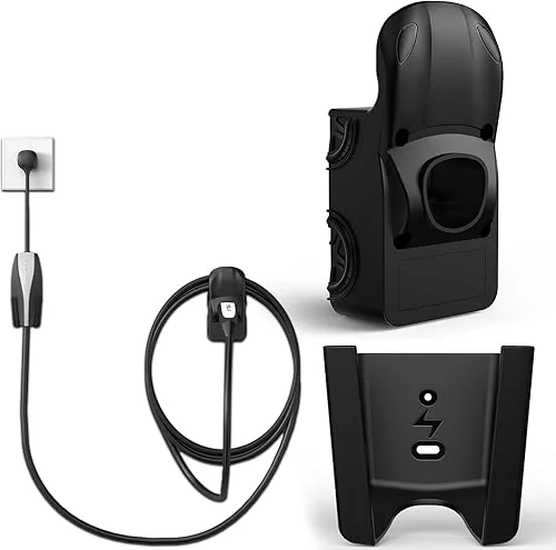 for Tesla Charger Holder with UMC Holder, Compatible with Model 3/S/X/Y, Premium Charging Cable Organizer for Tesla Gen 2 Mobile Connector Wall Mount