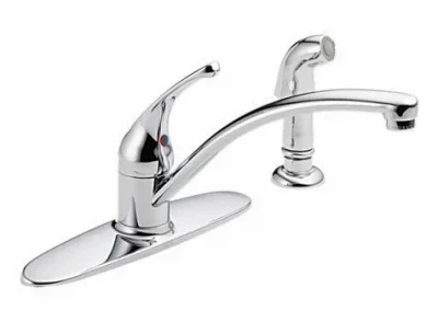 Foundations Kitchen Faucet With Side Spray, Single Handle, Chrome
